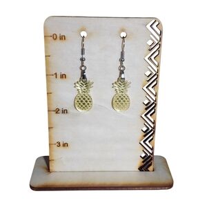 Golden Pine Acrylic Drop Earrings